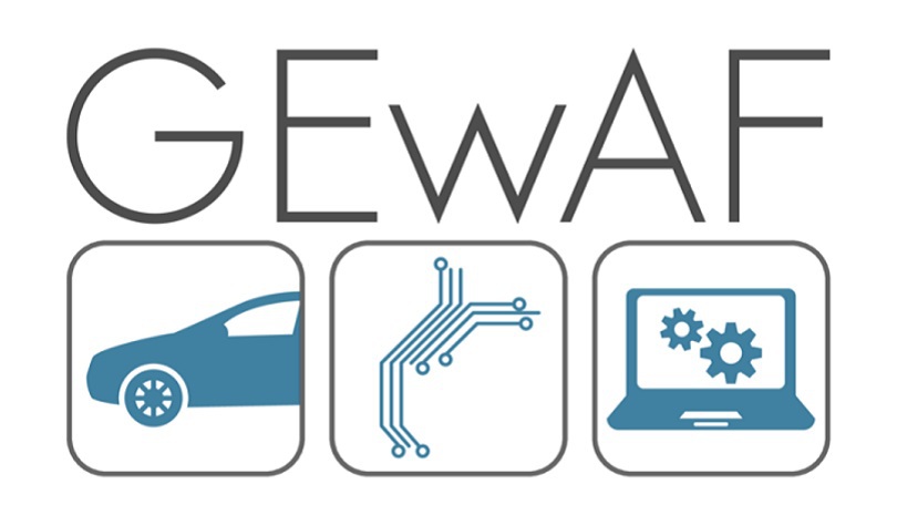 Generische Entwicklungs- und Absicherungsmethodik für vernetzte und automatisierte Fahrfunktionen – GEwAF Logo