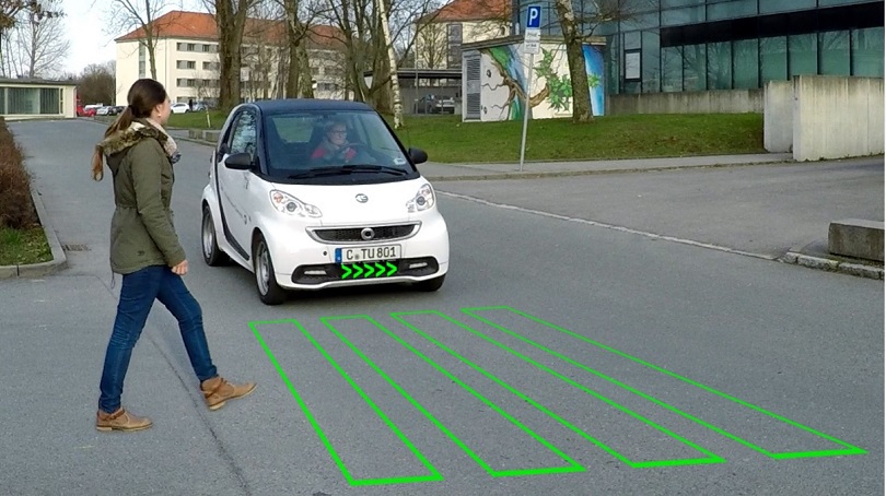 Lichtbasierte Kommunikation zwischen automatisierten Fahrzeugen und anderen Verkehrsteilnehmern – InMotion Logo