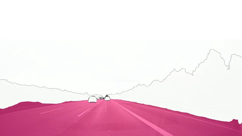 Visualisierung einer Autobahn mit fahrenden Fahrzeugen