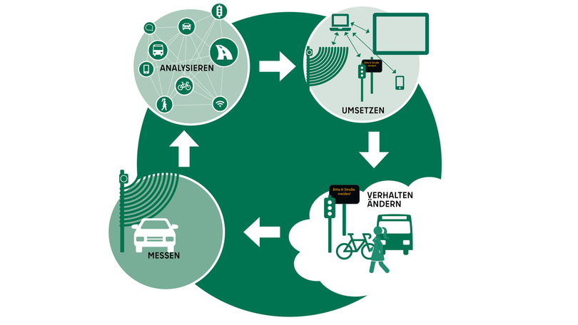 Grüne Grafik zur Umsetzung des DKV Projektes eUVM