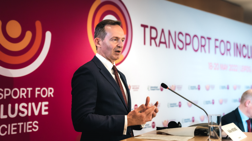 Bundesminister Dr. Volker Wissing beim Weltverkehrsforum 2022