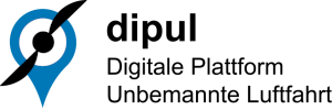 Logo der Digitalen Plattform Unbemannte Luftfahrt (dipul)