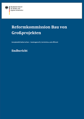 Deckblatt der Publikation Reformkommission Bau von Großprojekten - Endbericht