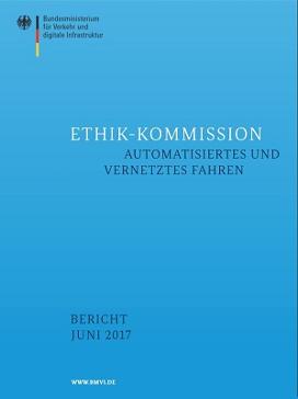 Cover des Berichts der Ethikkommission zum automatisierten und vernetzten Fahren