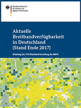 Cover der Broschüre „Aktuelle Breitbandverfügbarkeit in Deutschland (Stand Ende 2017)“