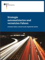 Deckblatt der Broschüre „Strategie automatisiertes und vernetztes Fahren“