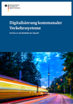 Titelbild der Broschüre "Digitalisierung Kommunaler Verkehrssysteme 2020"