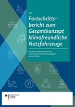 Cover der Publikation: Fortschrittsbericht zum Gesamtkonzept klimafreundliche Nutzfahrzeuge