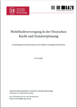 Deckblatt des Berichts „Mobilfunkversorgung in der Deutschen Bucht und Standortplanung“