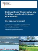 Deckblatt der Broschüre: Die Zukunft von Wasserstraßen und Schifffahrt gestalten in Zeiten des Klimawandels