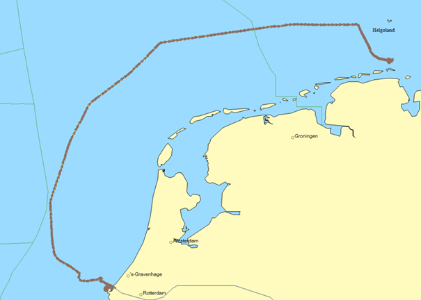 Karte zu Fahrtverlauf der Mumbai Maersk