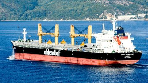 Schüttgutschiff in internationaler Fahrt in türkischen Gewässern