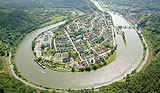 Luftbild einer Flussbiegung © BAW