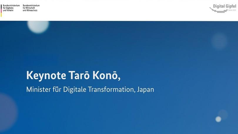 Keynote Tarō Konō, Minister für Digitale Transformation in Japan