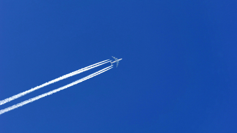 Airplane in the sky